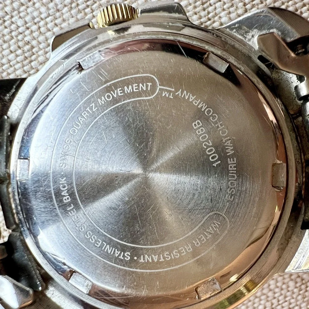 ESQ Submersible Watch Swiss Quartz Esquire Works Well New Battery